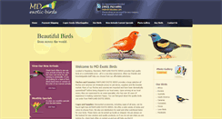 Desktop Screenshot of mdexoticbirds.net